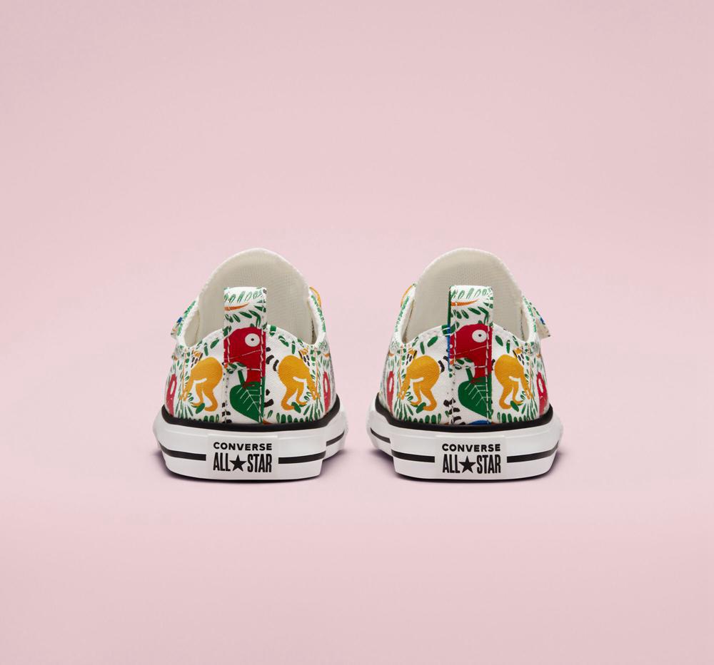 Low Tops Tenis Converse Chuck Taylor All Star Easy On Multicolored Animals Toddler Niño Blancas Negras  Colombia |  TJUYK-3846