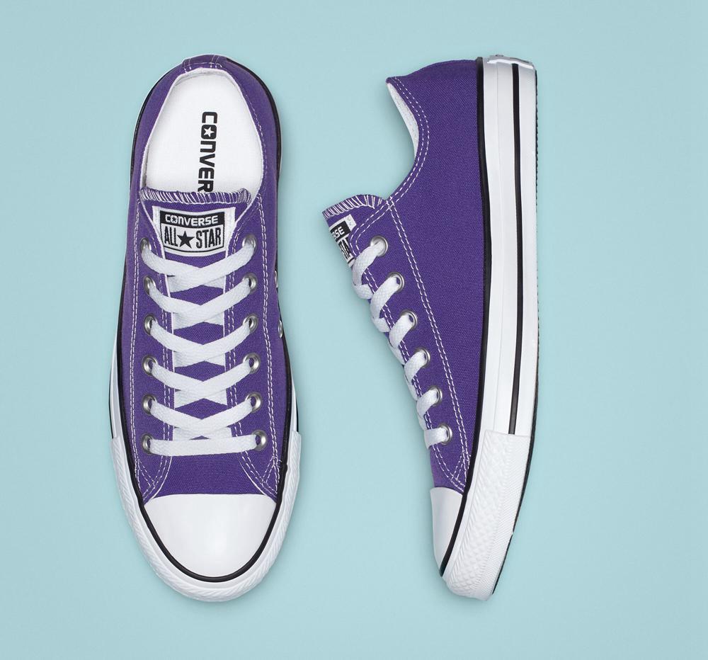 Low Tops Tenis Converse Chuck Taylor All Star Classic Unisex Hombre Moradas  Colombia |  UDEXZ-7486