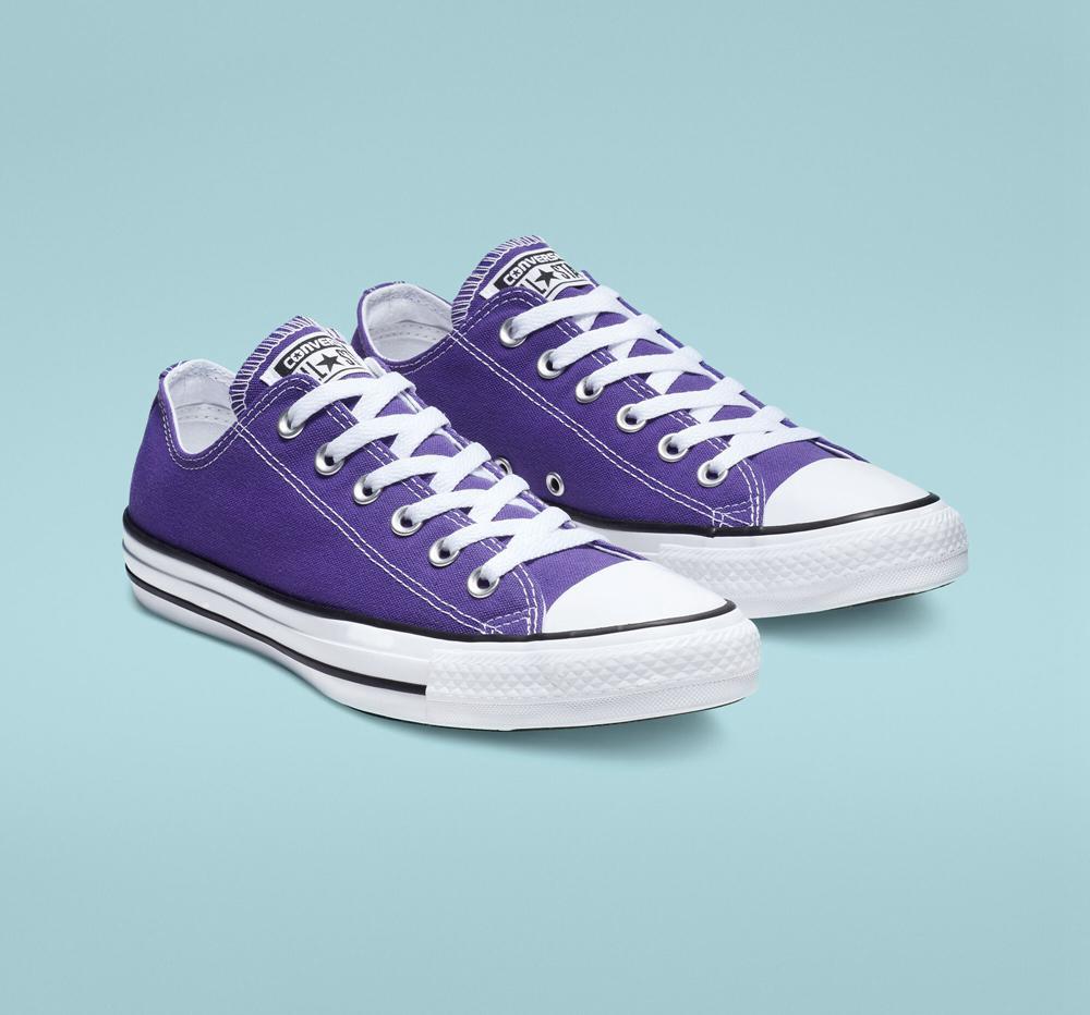 Low Tops Tenis Converse Chuck Taylor All Star Classic Unisex Hombre Moradas  Colombia |  UDEXZ-7486