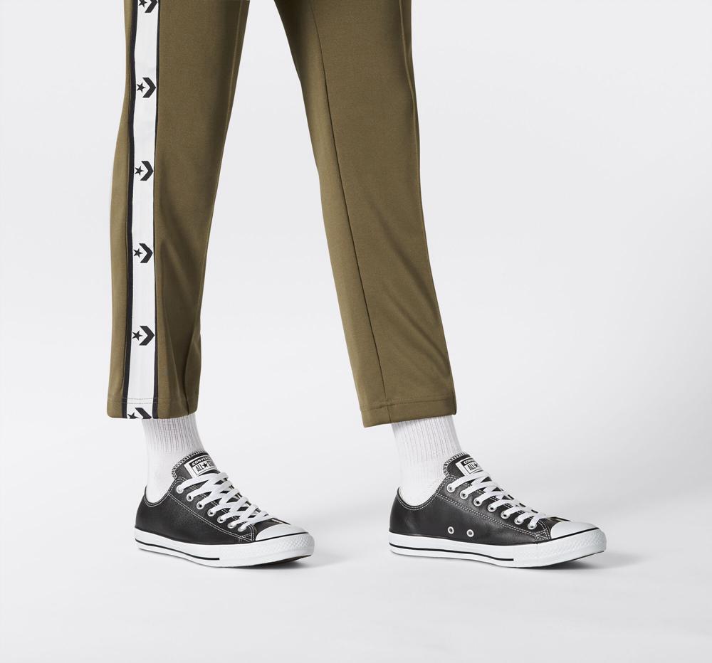 Low Tops Tenis Converse Chuck Taylor All Star Leather Unisex Hombre Negras  Colombia |  WJFUK-9264
