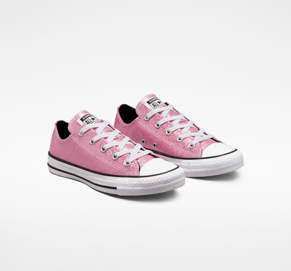 Low Tops Tenis Converse Chuck Taylor All Star Glitter Big Kids Niña Rosas Rosas Negras  Colombia |  XIWUA-6832