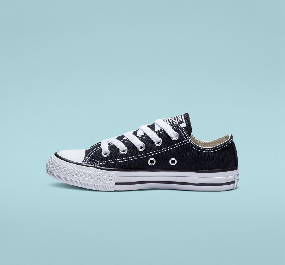 Low Tops Tenis Converse Chuck Taylor All Star Classic Little Kids Niña Negras  Colombia |  YCXDP-0816