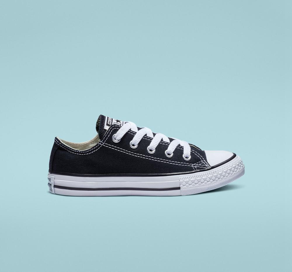 Low Tops Tenis Converse Chuck Taylor All Star Classic Little Kids Niña Negras  Colombia |  YCXDP-0816