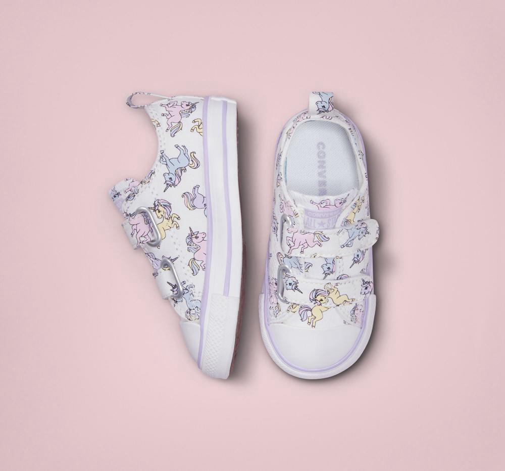 Low Tops Tenis Converse Chuck Taylor All Star Easy On Unicorns Toddler Niña Blancas  Colombia |  ZEKIH-7428