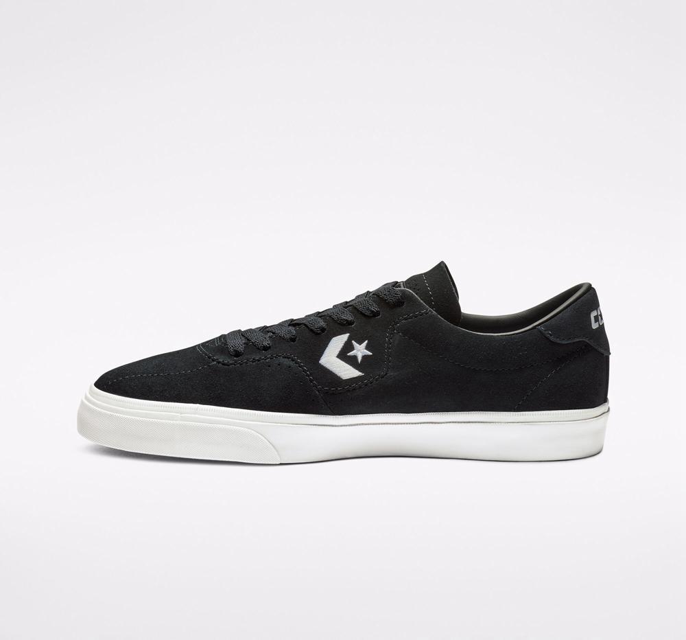 Low Tops Tenis Converse Cons Louie Lopez Pro Skate Hombre Negras Negras Blancas  Colombia |  GAPDW-0235