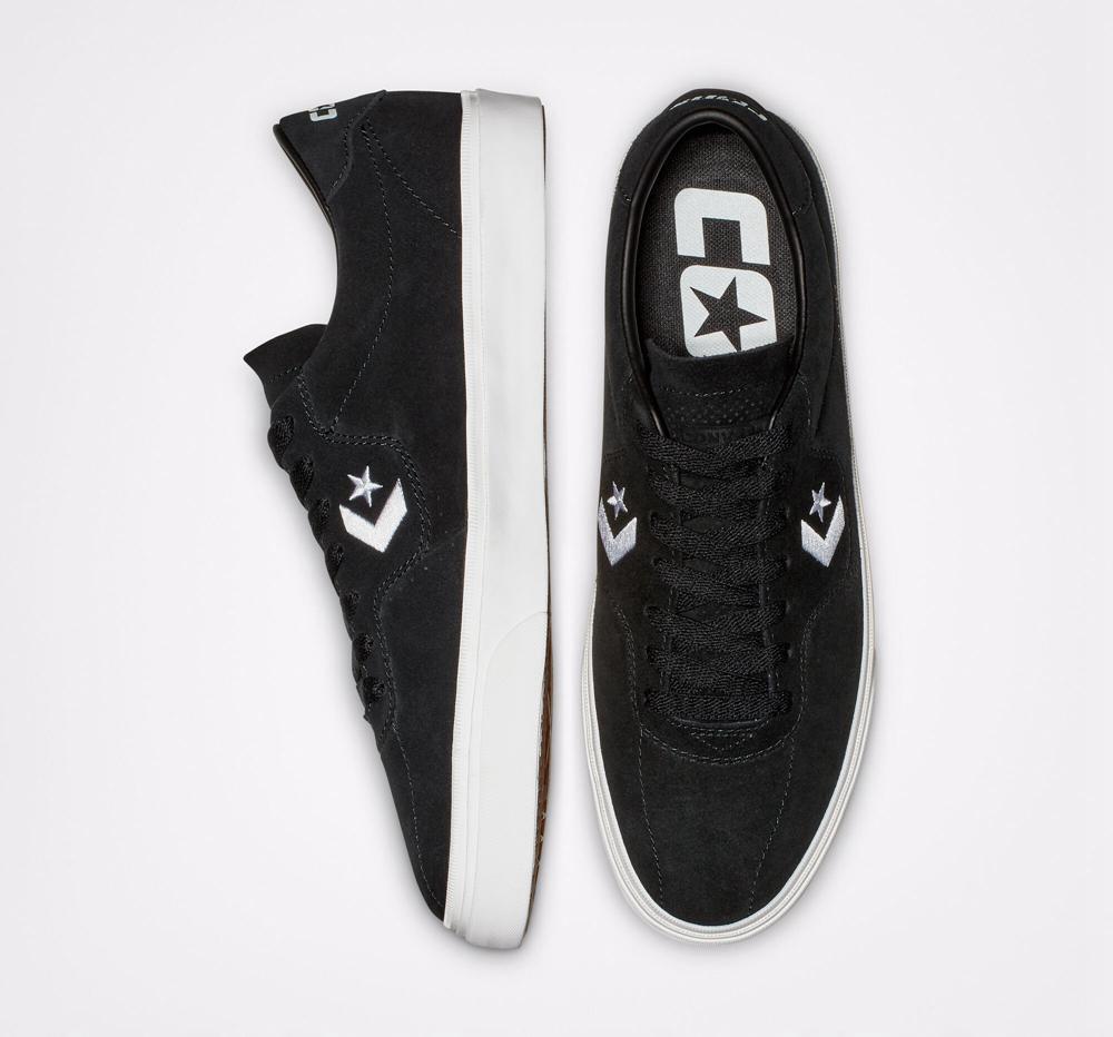 Low Tops Tenis Converse Cons Louie Lopez Pro Skate Hombre Negras Negras Blancas  Colombia |  GAPDW-0235