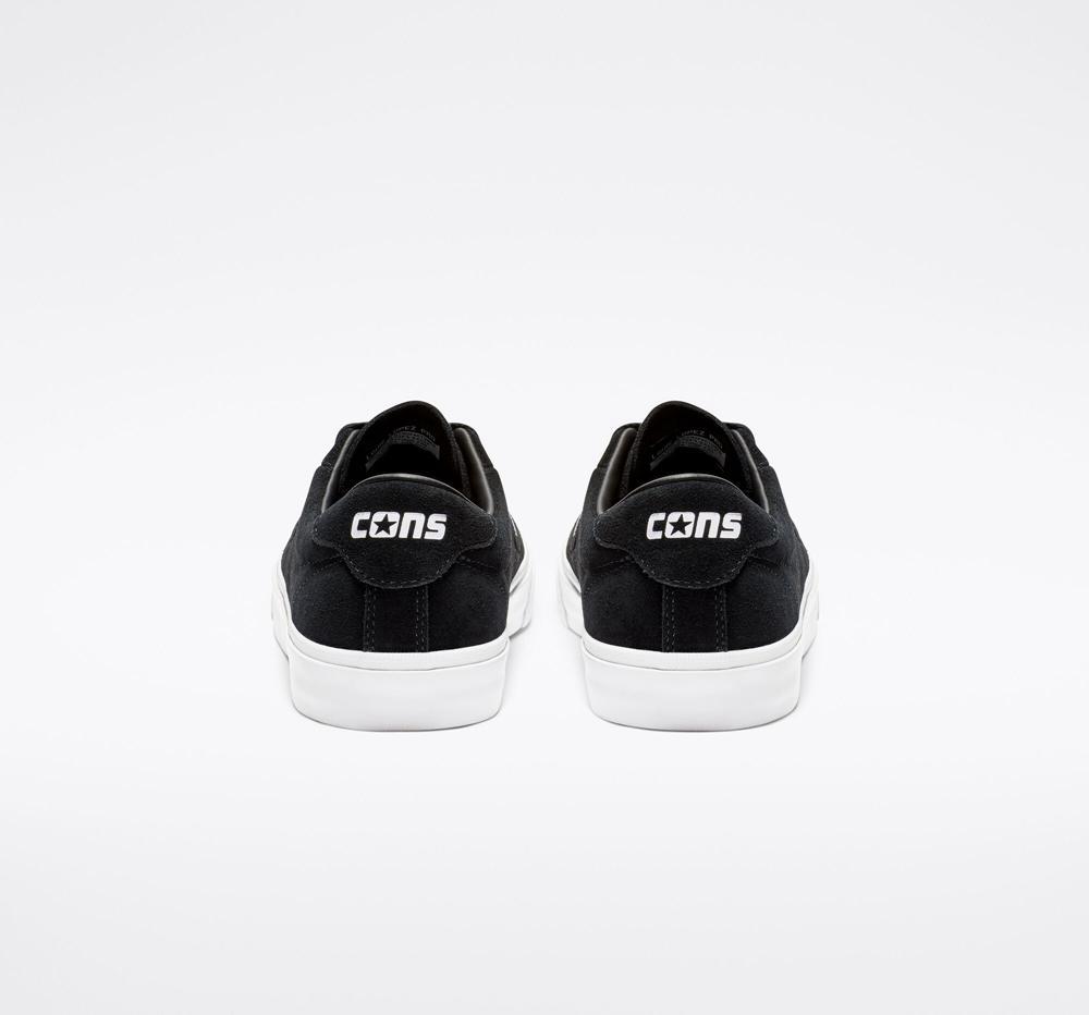 Low Tops Tenis Converse Cons Louie Lopez Pro Skate Hombre Negras Negras Blancas  Colombia |  GAPDW-0235
