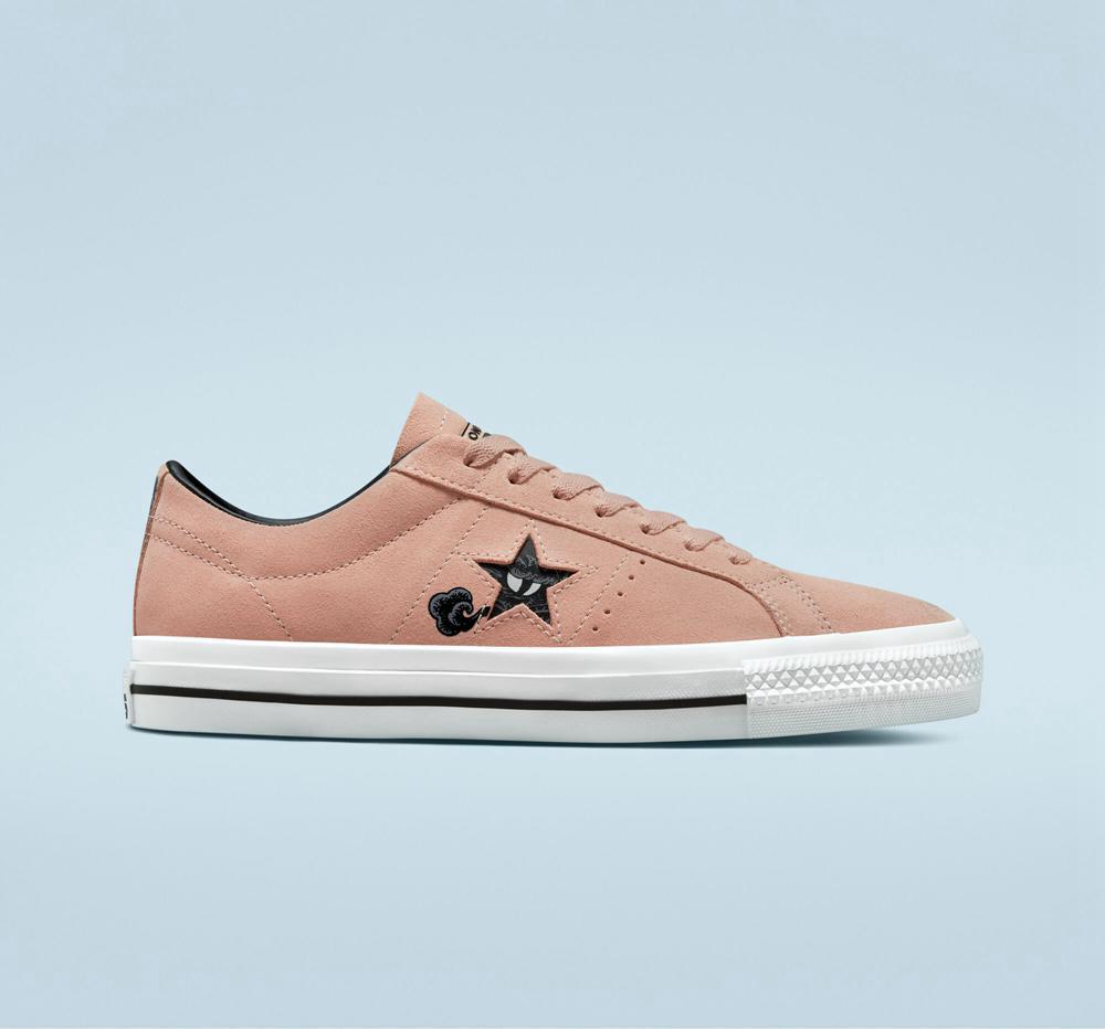 Low Tops Tenis Converse Cons One Star Pro Tattoo Art Skate Hombre Rosas Blancas Negras  Colombia |  PMZDU-1259