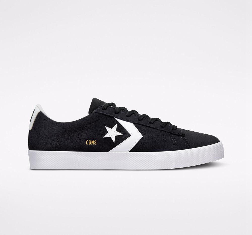 Low Tops Tenis Converse Cons Pl Vulc Pro Suede Skate Mujer Negras Blancas Blancas  Colombia |  PJOAD-0654