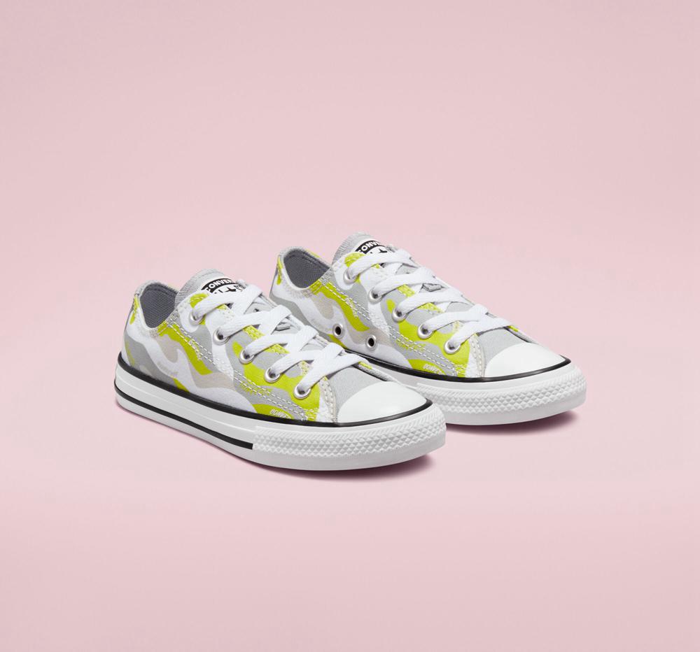 Low Tops Tenis Converse Híbrido Camo Chuck Taylor All Star Little Kids Niña Blancas  Colombia |  DRFZO-1709