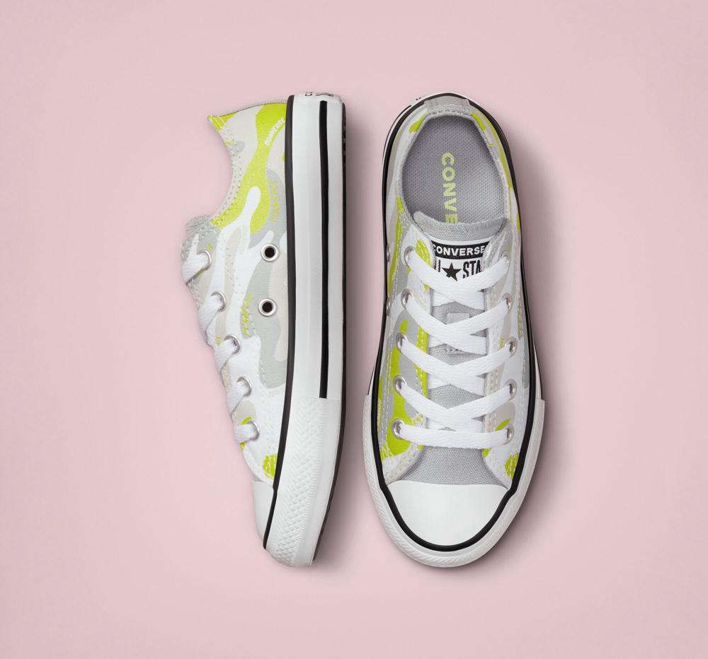 Low Tops Tenis Converse Híbrido Camo Chuck Taylor All Star Little Kids Niño Blancas  Colombia |  RZESY-7602