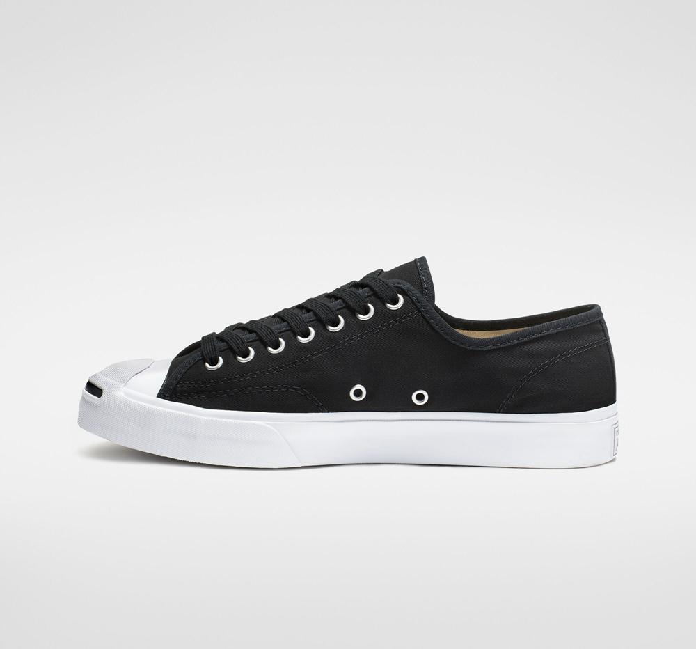Low Tops Tenis Converse Jack Purcell Canvas Unisex Mujer Negras Blancas Negras  Colombia |  ODVJT-0675