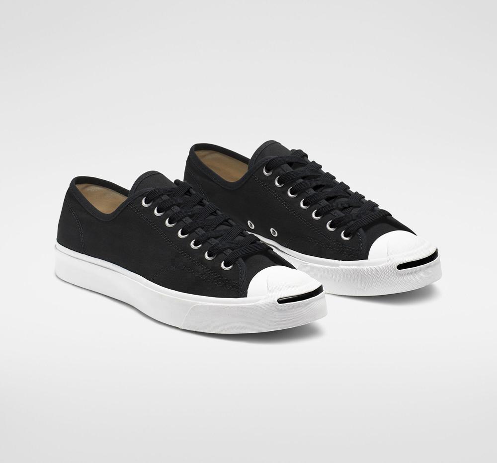 Low Tops Tenis Converse Jack Purcell Canvas Unisex Mujer Negras Blancas Negras  Colombia |  ODVJT-0675