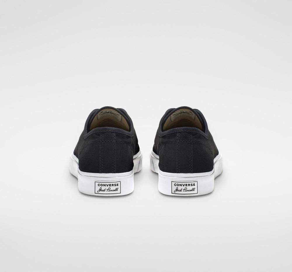 Low Tops Tenis Converse Jack Purcell Canvas Unisex Mujer Negras Blancas Negras  Colombia |  ODVJT-0675