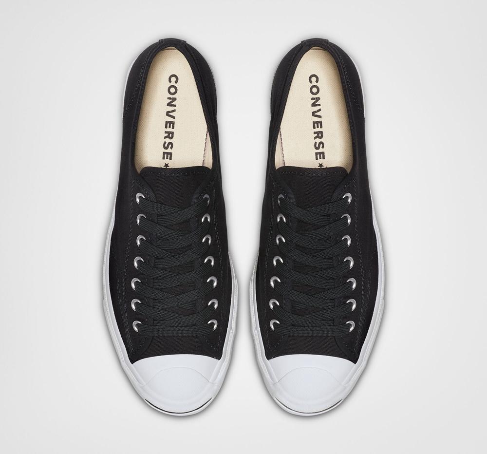 Low Tops Tenis Converse Jack Purcell Canvas Unisex Mujer Negras Blancas Negras  Colombia |  ODVJT-0675