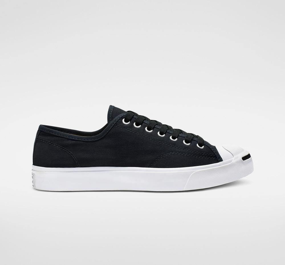 Low Tops Tenis Converse Jack Purcell Canvas Unisex Mujer Negras Blancas Negras  Colombia |  ODVJT-0675