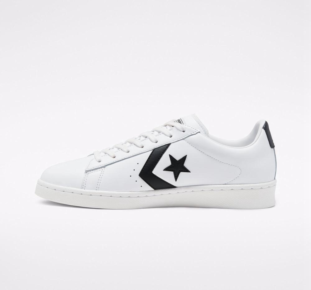Low Tops Tenis Converse Og Pro Leather Unisex Hombre Blancas Negras Blancas  Colombia |  DUTCR-6179