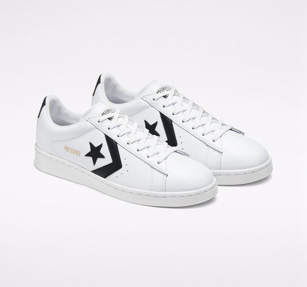 Low Tops Tenis Converse Og Pro Leather Unisex Hombre Blancas Negras Blancas  Colombia |  DUTCR-6179