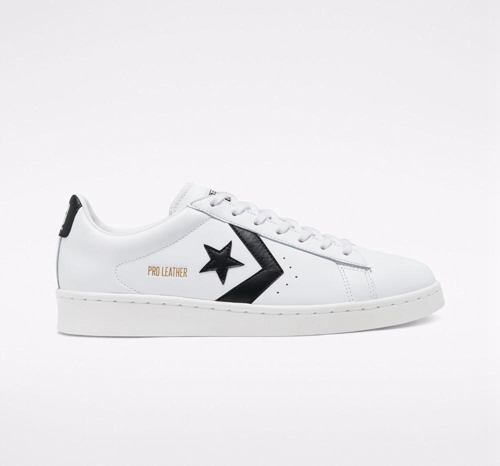 Low Tops Tenis Converse Og Pro Leather Unisex Hombre Blancas Negras Blancas  Colombia |  DUTCR-6179