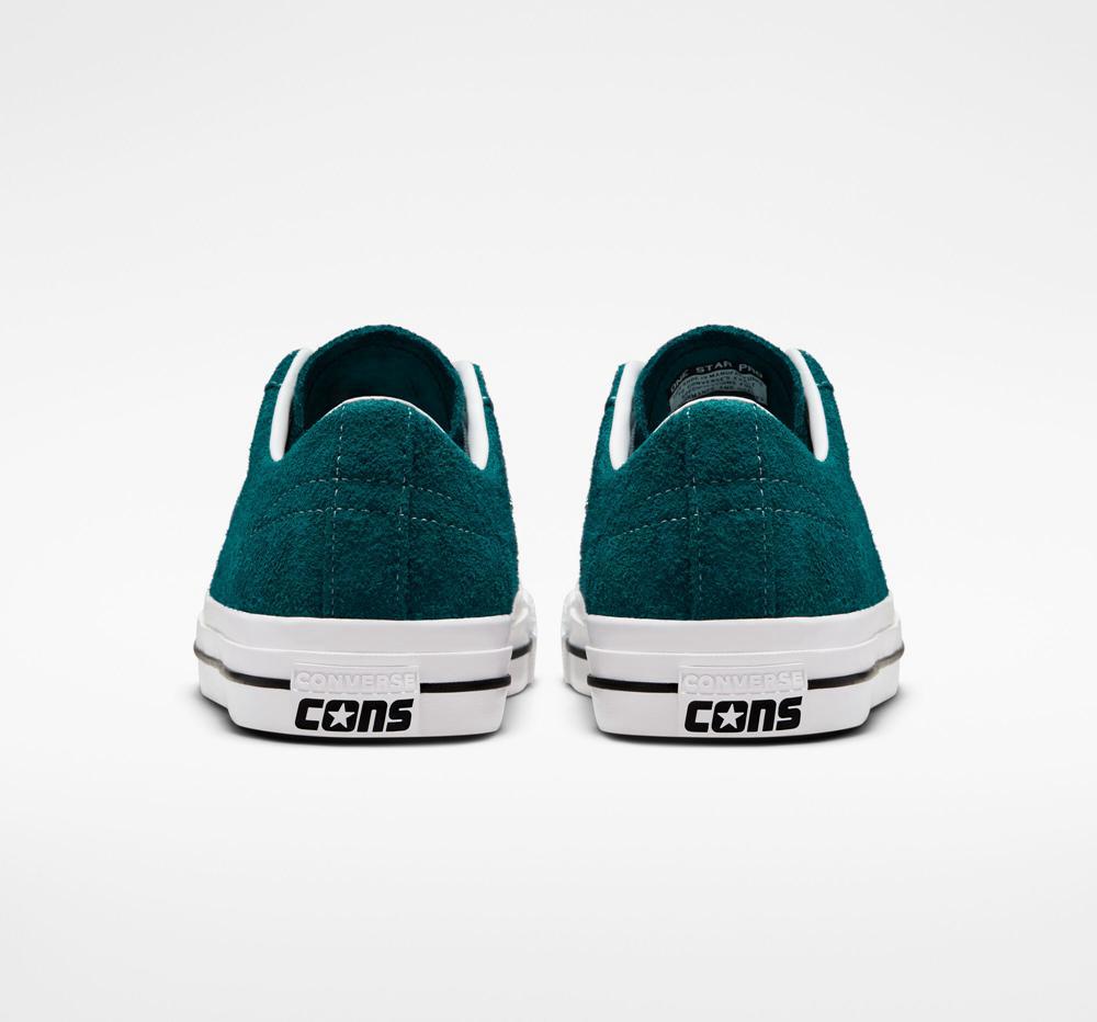 Low Tops Tenis Converse One Star Pro Vintage Suede Skate Hombre Verde Turquesa Negras Blancas  Colombia |  YKQDN-0564