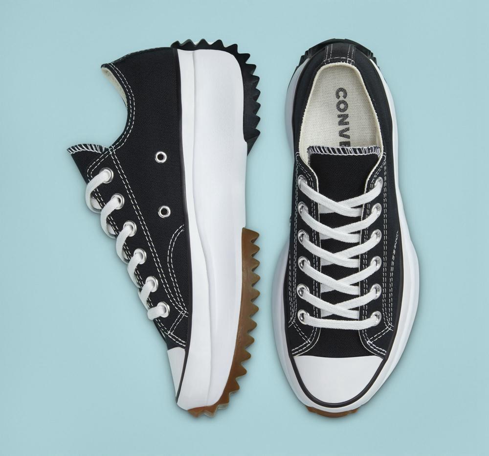 Low Tops Tenis Converse Run Star Hike Plataforma Unisex Hombre Negras Blancas  Colombia |  NBCLK-1934