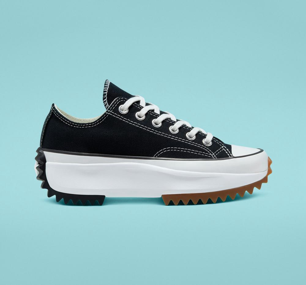 Low Tops Tenis Converse Run Star Hike Plataforma Unisex Hombre Negras Blancas  Colombia |  NBCLK-1934