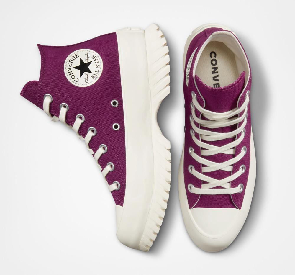 Zapatos Plataforma Tenis Converse Chuck Taylor All Star Lugged 2.0 Unisex High Top Hombre Moradas Negras  Colombia |  BEKWM-9318