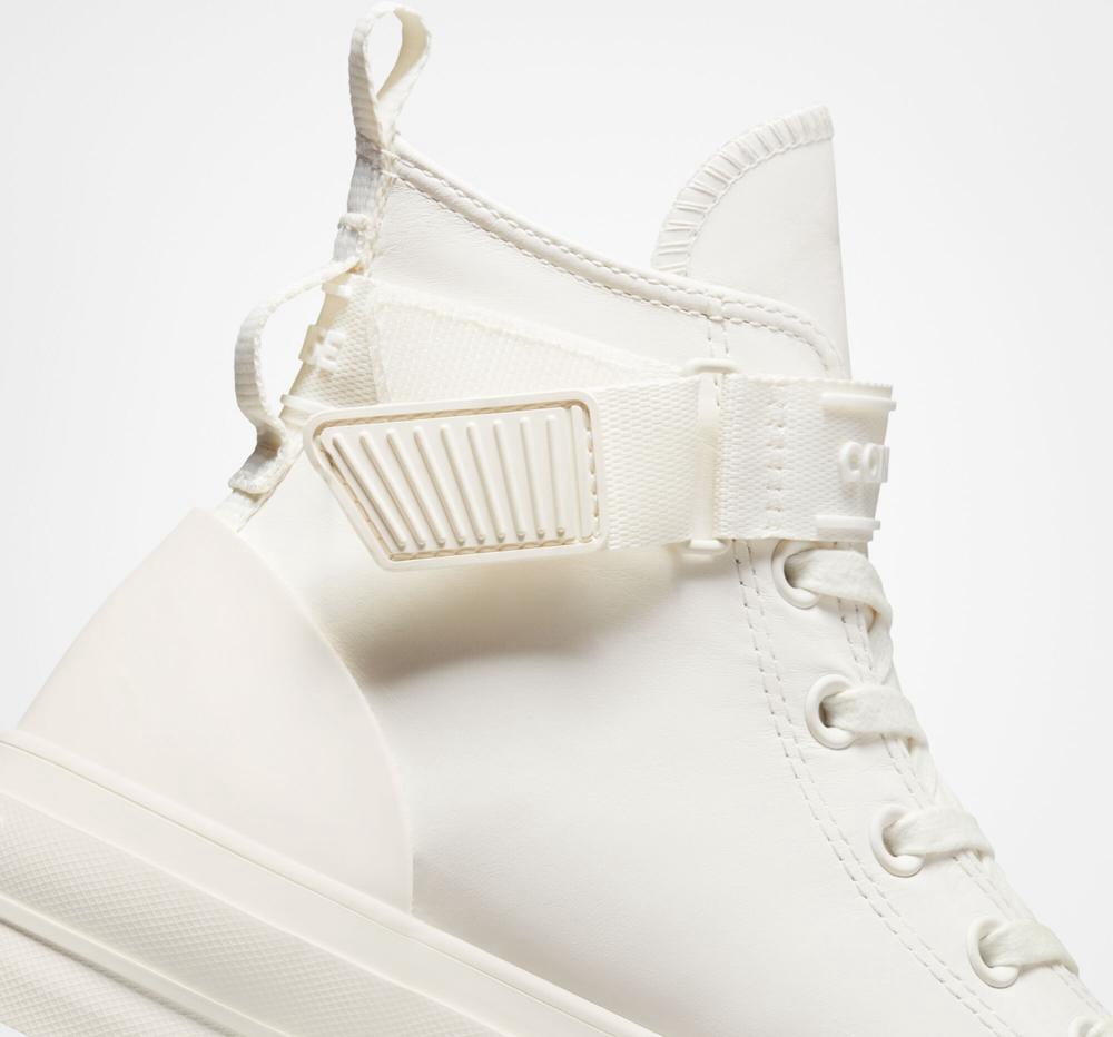 Zapatos Plataforma Tenis Converse Chuck Taylor All Star Lift Leather Hike High Top Mujer Blancas  Colombia |  CBMUV-2389