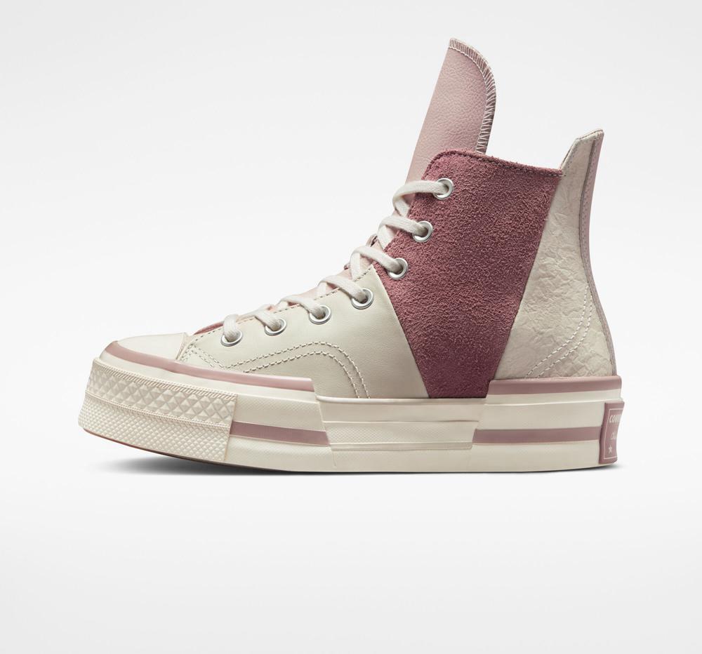 Zapatos Plataforma Tenis Converse Chuck 70 Plus Mixed Materials Unisex High Top Mujer Rosas  Colombia |  FUGST-3965