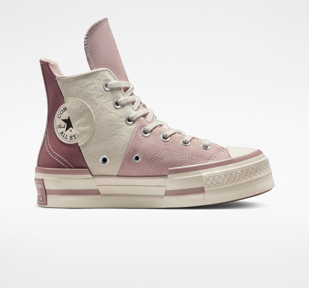 Zapatos Plataforma Tenis Converse Chuck 70 Plus Mixed Materials Unisex High Top Mujer Rosas  Colombia |  FUGST-3965