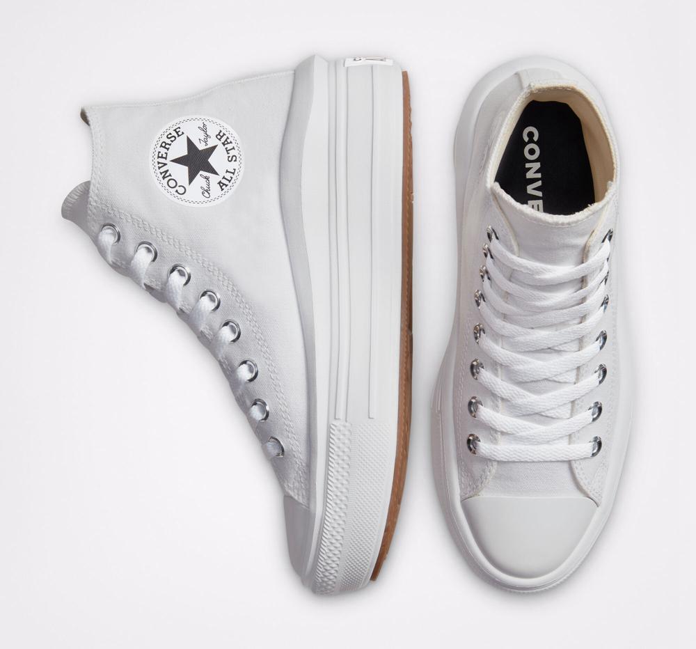 Zapatos Plataforma Tenis Converse Chuck Taylor All Star Move High Top Mujer Blancas Negras  Colombia |  HMIAS-4760