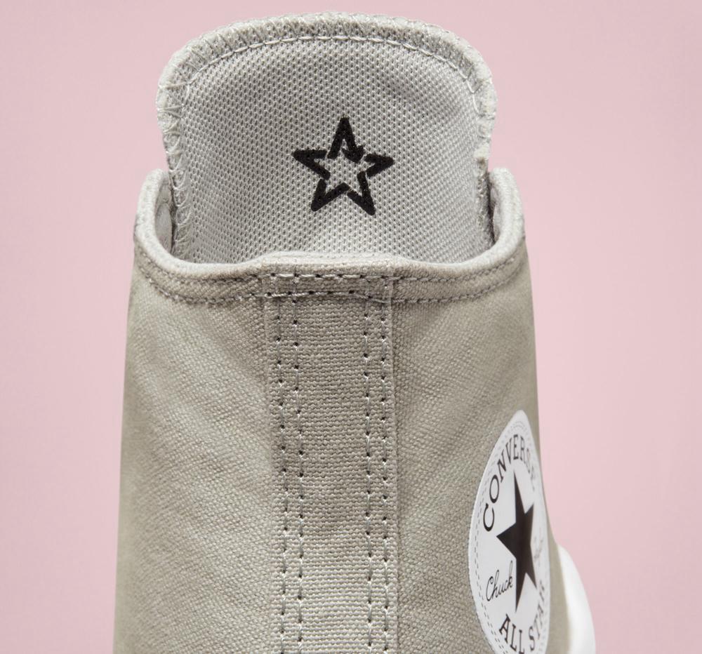 Zapatos Plataforma Tenis Converse Chuck Taylor All Star Move High Top Mujer Gris Blancas  Colombia |  KQZVS-0483