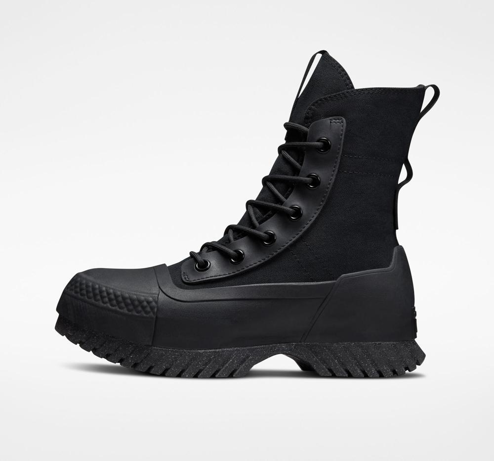 Zapatos Plataforma Tenis Converse Chuck Taylor All Star Lugged 2.0 Counter Climate Unisex High Top Hombre Negras Negras Negras  Colombia |  NUETF-8475