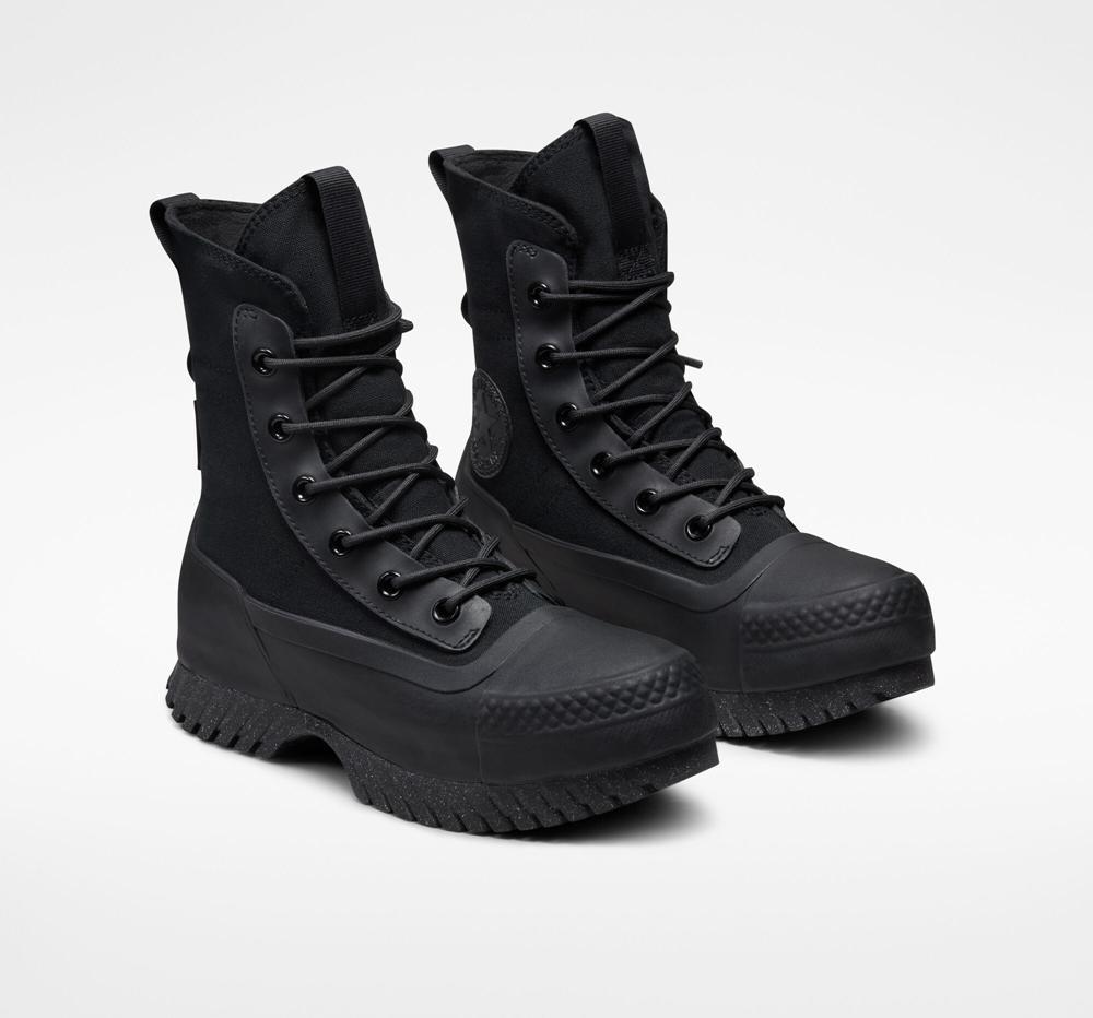 Zapatos Plataforma Tenis Converse Chuck Taylor All Star Lugged 2.0 Counter Climate Unisex High Top Hombre Negras Negras Negras  Colombia |  NUETF-8475