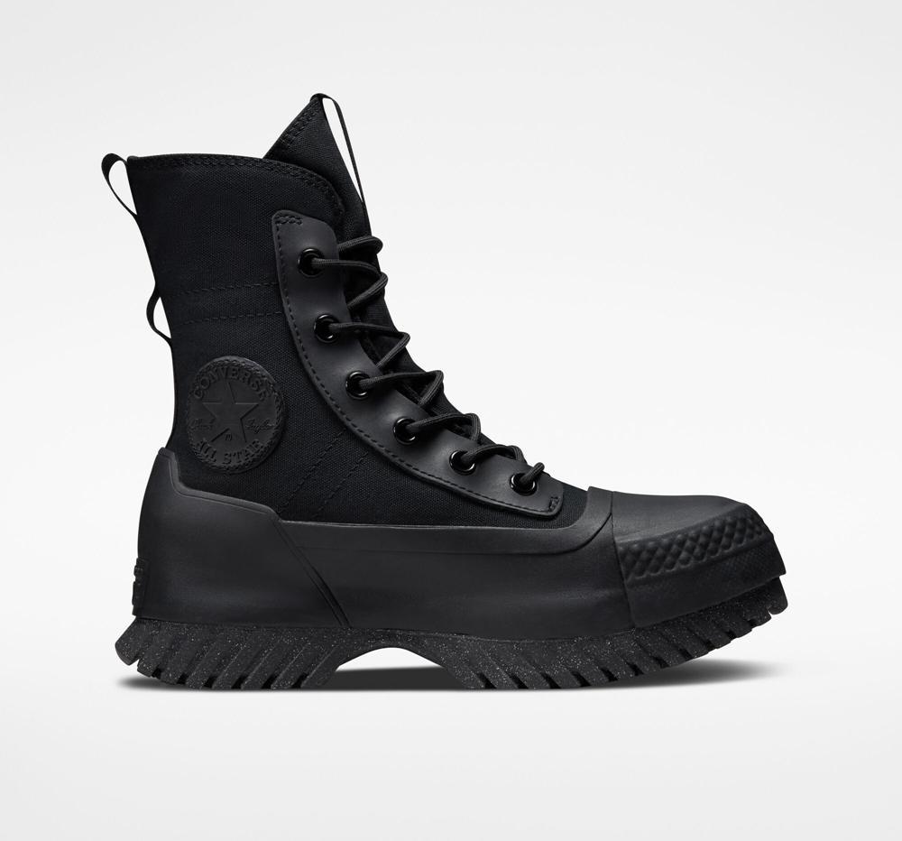 Zapatos Plataforma Tenis Converse Chuck Taylor All Star Lugged 2.0 Counter Climate Unisex High Top Hombre Negras Negras Negras  Colombia |  NUETF-8475