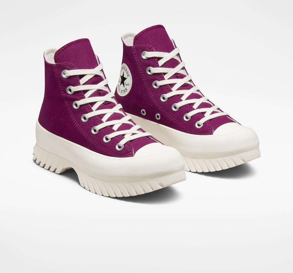 Zapatos Plataforma Tenis Converse Chuck Taylor All Star Lugged 2.0 Unisex High Top Mujer Moradas Negras  Colombia |  OMVDJ-7843