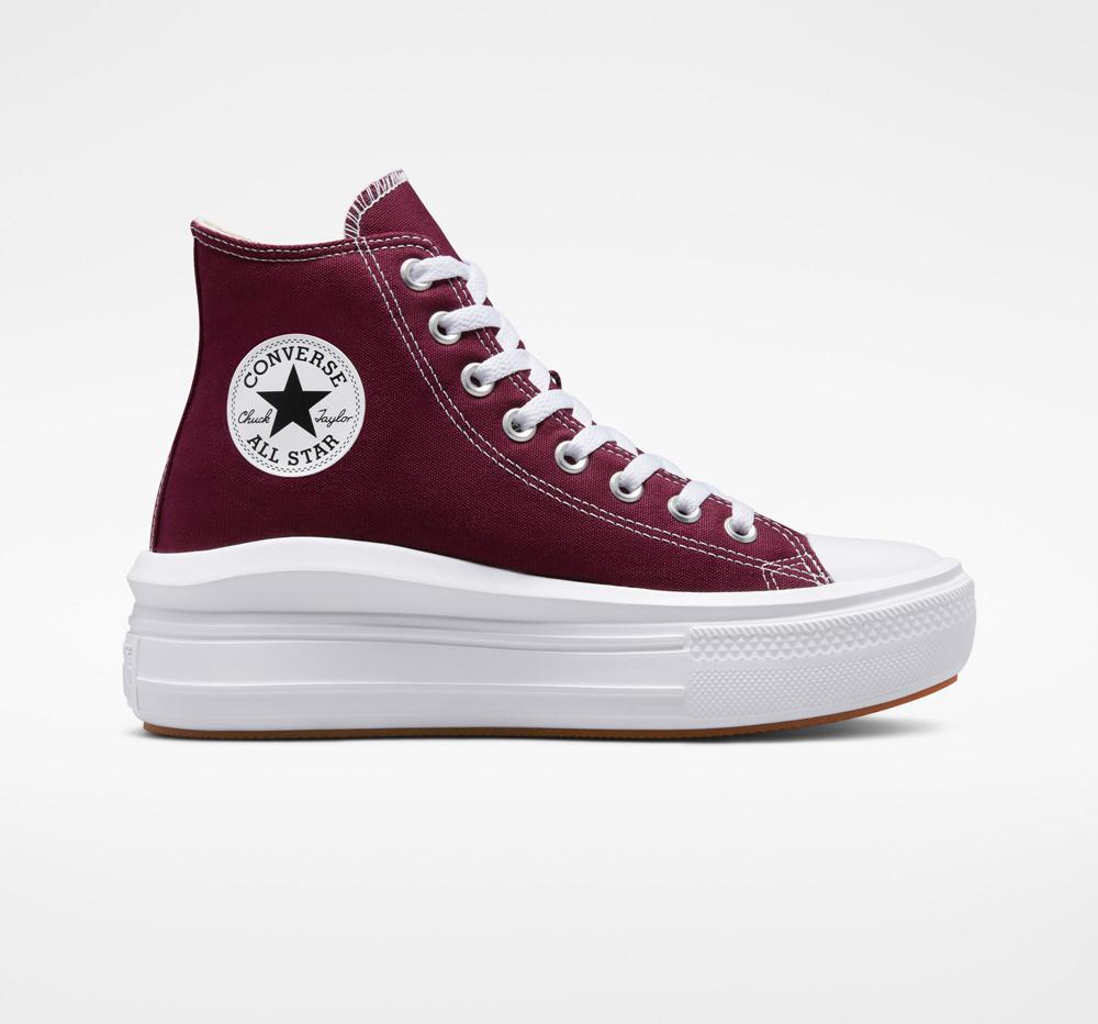 Zapatos Plataforma Tenis Converse Chuck Taylor All Star Move High Top Mujer Burdeos Verde Menta Blancas Blancas  Colombia |  SWKJX-1862