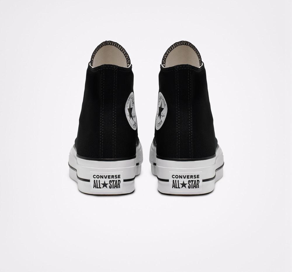 Zapatos Plataforma Tenis Converse Chuck Taylor All Star Lift Canvas High Top Mujer Negras Blancas Blancas  Colombia |  ZKDGY-9213