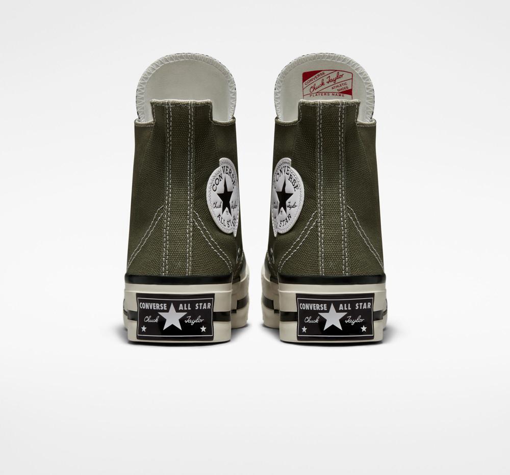 Zapatos Plataforma Tenis Converse Chuck 70 Plus Unisex High Top Mujer Verde Negras  Colombia |  ZYTBJ-4930