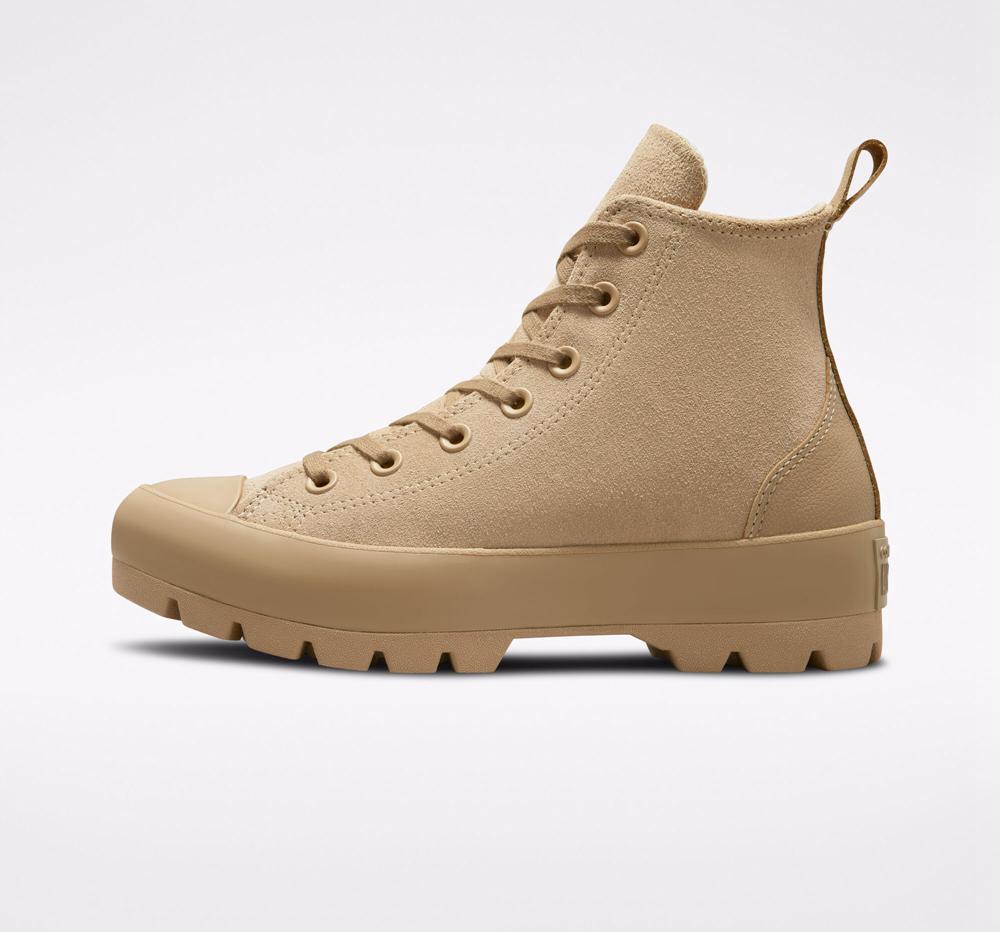 Zapatos Plataforma Tenis Converse Lugged Chuck Taylor All Star High Top Mujer Kaki Kaki  Colombia |  YORAB-6409