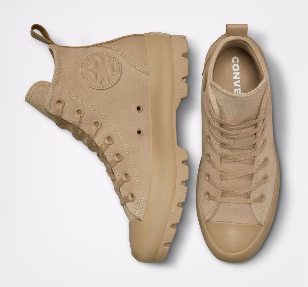 Zapatos Plataforma Tenis Converse Lugged Chuck Taylor All Star High Top Mujer Kaki Kaki  Colombia |  YORAB-6409