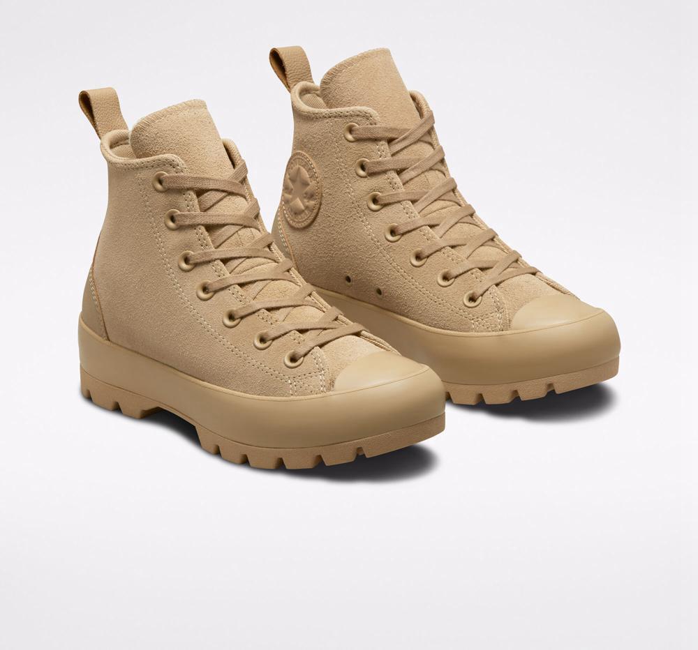 Zapatos Plataforma Tenis Converse Lugged Chuck Taylor All Star High Top Mujer Kaki Kaki  Colombia |  YORAB-6409