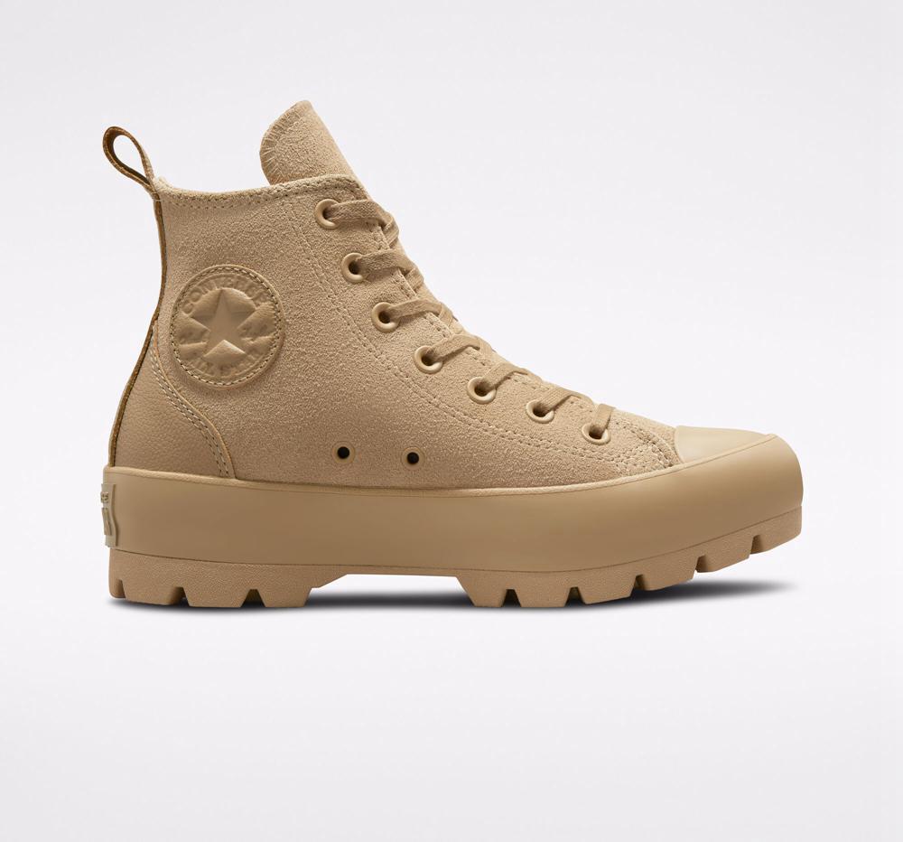 Zapatos Plataforma Tenis Converse Lugged Chuck Taylor All Star High Top Mujer Kaki Kaki  Colombia |  YORAB-6409