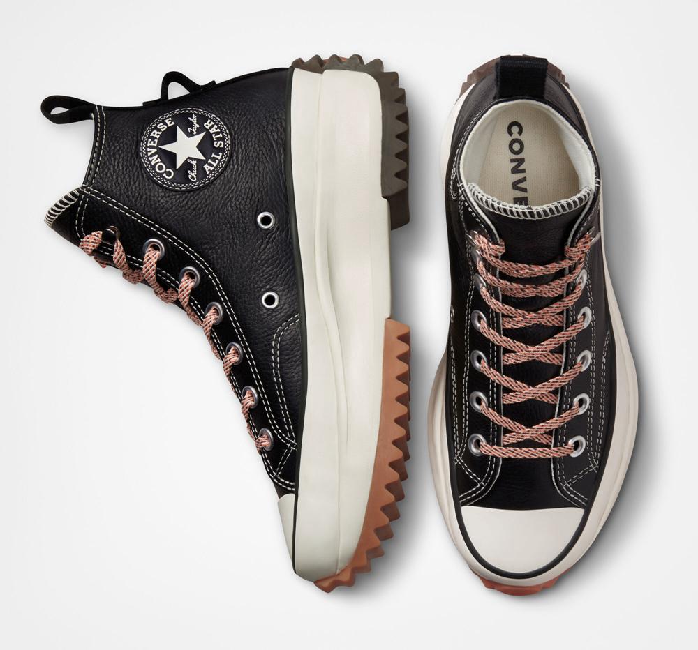 Zapatos Plataforma Tenis Converse Run Star Hike Leather Unisex High Top Hombre Negras  Colombia |  AEIWG-9206