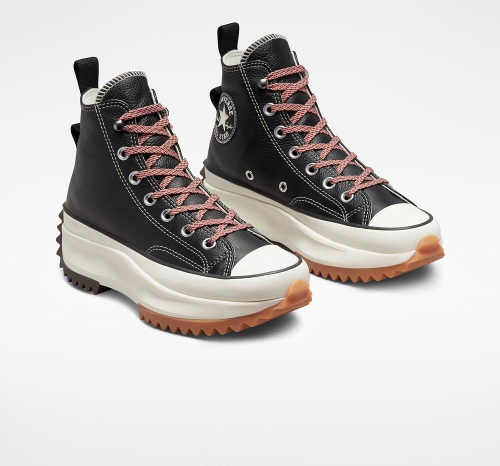 Zapatos Plataforma Tenis Converse Run Star Hike Leather Unisex High Top Hombre Negras  Colombia |  AEIWG-9206