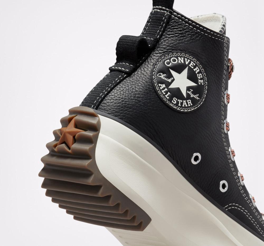 Zapatos Plataforma Tenis Converse Run Star Hike Leather Unisex High Top Hombre Negras  Colombia |  AEIWG-9206