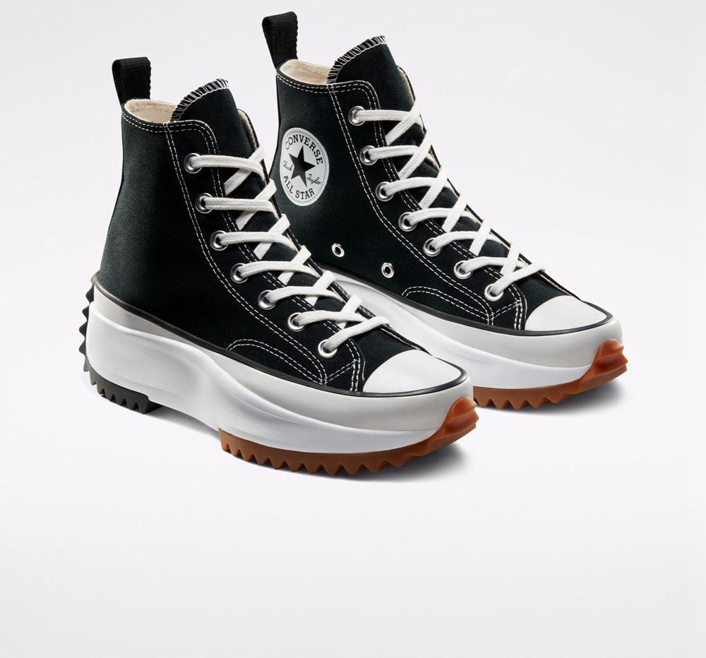 Zapatos Plataforma Tenis Converse Run Star Hike Unisex High Top Hombre Negras Blancas  Colombia |  FOWUA-8590