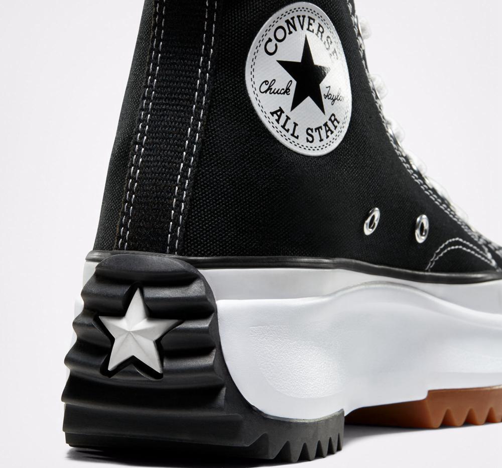 Zapatos Plataforma Tenis Converse Run Star Hike Unisex High Top Hombre Negras Blancas  Colombia |  FOWUA-8590
