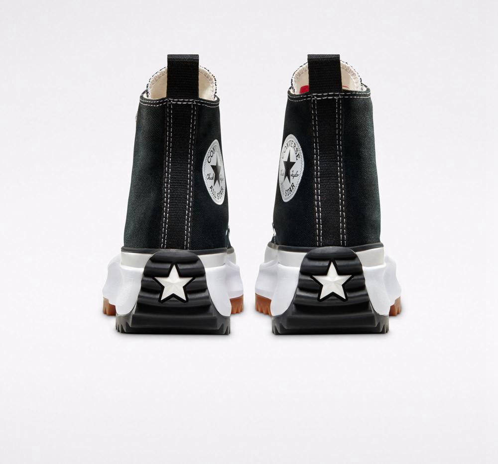 Zapatos Plataforma Tenis Converse Run Star Hike Unisex High Top Hombre Negras Blancas  Colombia |  FOWUA-8590