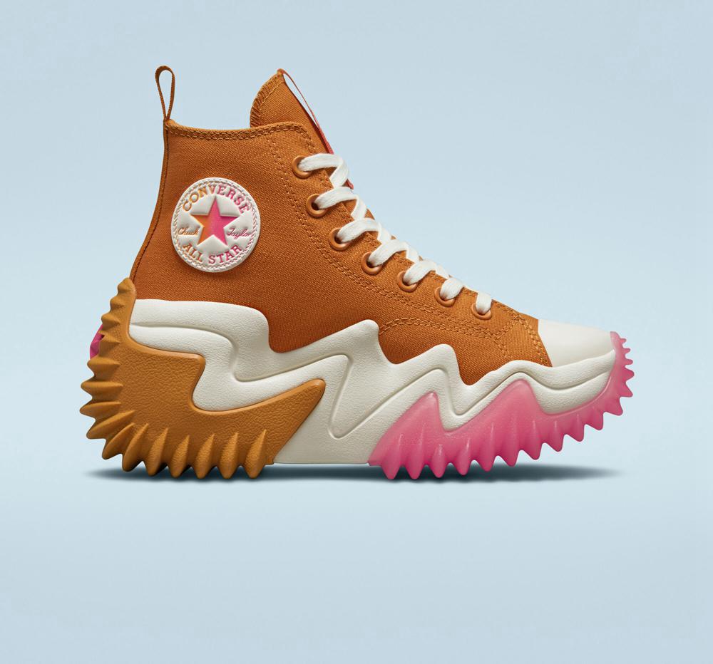 Zapatos Plataforma Tenis Converse Run Star Motion Cx Gradient Unisex High Top Hombre Marrones  Colombia |  LENRY-0832